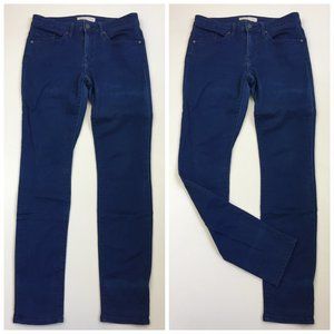 JOIE Blue Mid-Rise 5 Pocket Logo Hardware Skinny Jeans